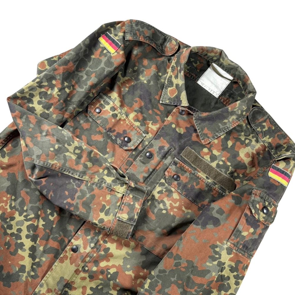 German Bundeswehr Flecktarn Military Camo Field Shacket Mens Field‎ shirt M/L
